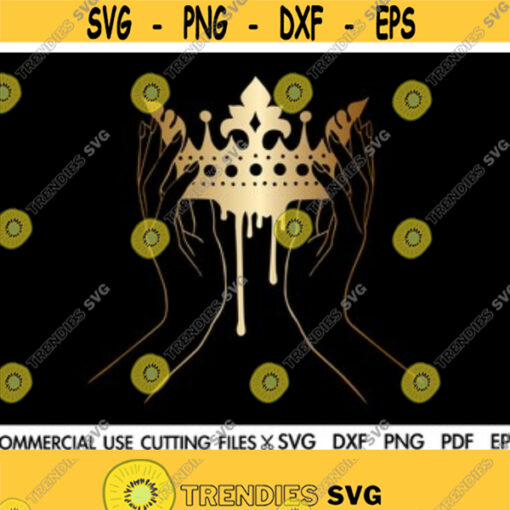 Crown SVG Drippin Crown Svg Melanin Svg Afro Svg Dope Svg Queens Crown Svg Kings Crown Svg Black Woman Svg King SVG Black Man Design 184