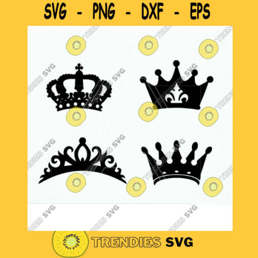 Crowns Svg. Svg Princess Prince King Queen Cut Files. rown Silhouette Cricut Files. Crowns clip art digital download vector files
