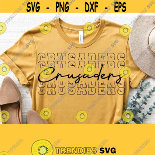 Crusaders SvgCrusaders Team Spirit Svg Cut FileHigh School Team Mascot Logo Svg Files for Cricut Cut Silhouette FileVector Download Design 1477