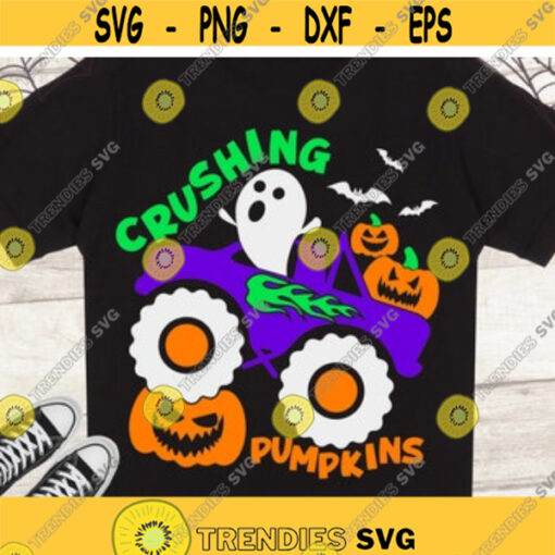 Crushing Pumpkins SVG Pumpkin Truck SVG Halloween Monster Truck SVG Boys Halloween svg