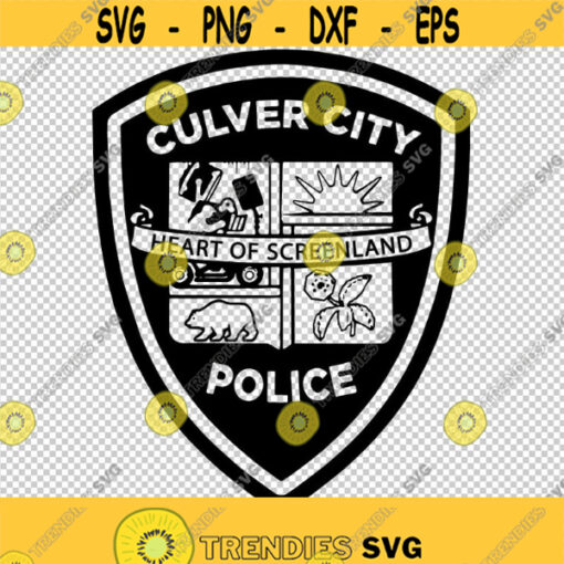 Culver City Heart Of Screenland Police Badge SVG PNG EPS File For Cricut Silhouette Cut Files Vector Digital File