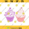 Cupcake Hearts Love Cuttable Design SVG PNG DXF eps Designs Cameo File Silhouette Design 186