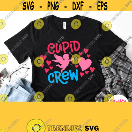 Cupid Crew Svg Valentines Day Shirt Svg File for Girls Boys Svg Baby Valentine Shirt Svg Cricut Design Silhouette Image Printable Design 376