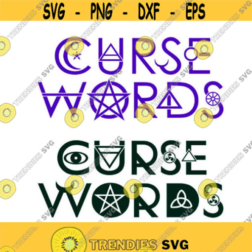 Curse Words Witch Halloween Cuttable SVG PNG DXF eps Designs Cameo File Silhouette Design 1156