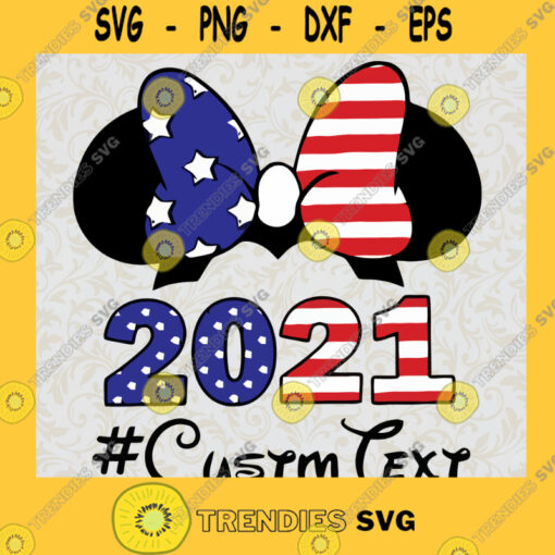 Custom 2021 Minnie Head US Flag Bow Walt Disney SVG Independence Day Idea for Perfect Gift Gift for Everyone Digital Files Cut Files For Cricut Instant Download Vector Download Print Files