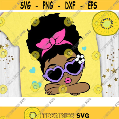 Cute Afro Girl Svg Peekaboo Girl Svg Summer Afro Puff Summer Girl Svg Layered Cut file Svg Dxf Eps Png Design 511 .jpg