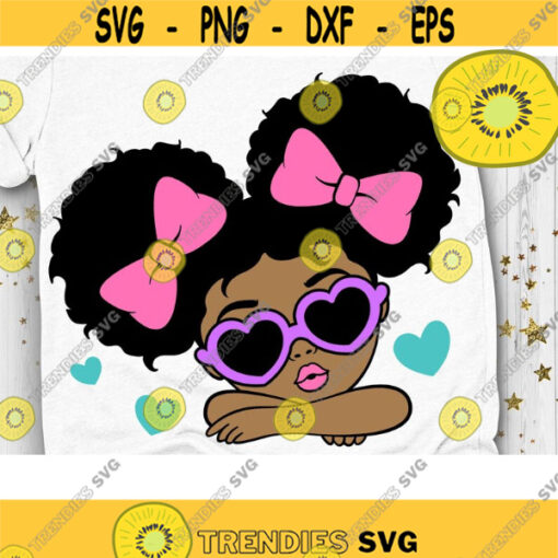 Cute Afro Girl Svg Peekaboo Girl Svg Summer Afro Puff Summer Girl Svg Layered Cut file Svg Dxf Eps Png Design 853 .jpg