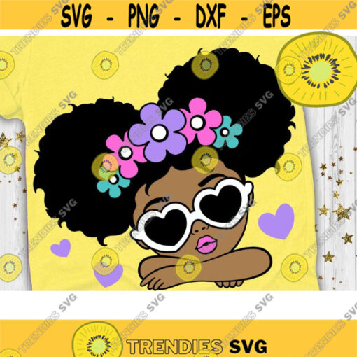 Cute Afro Girl Svg Peekaboo Girl Svg Summer Afro Puff Summer Girl Svg Layered Cut file Svg Dxf Eps Png Design 858 .jpg