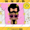 Cute Afro Girl Svg Peekaboo Girl Svg Summer Afro Puff Summer Girl Svg Ribbon Hair Girl Svg Layered Cut file Svg Dxf Eps Png Design 893 .jpg