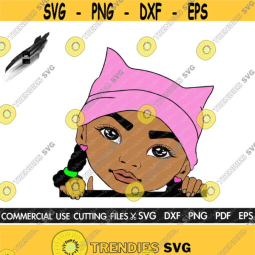 Cute Baby Girl SVG Peekaboo Svg Little Girl SVG Clipart Afro Girl Svg Kids Svg Afro Svg Png Cut File For Cricut Silhouette Machine Design 400
