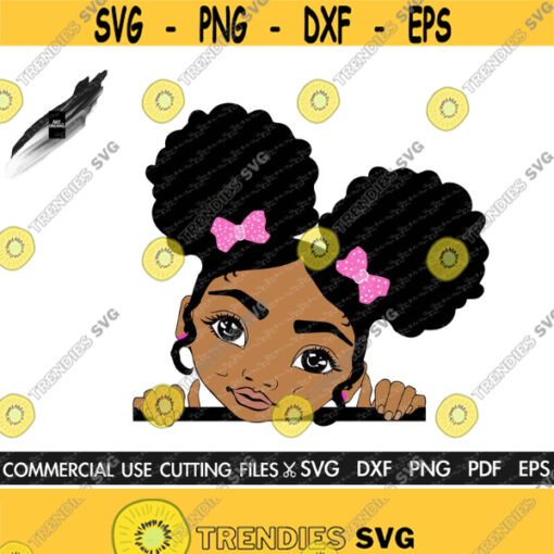 Cute Baby Girl SVG Peekaboo Svg Little Girl SVG Clipart Afro Girl Svg Kids Svg Afro Svg Png Cut File For Cricut Silhouette Machine Design 472
