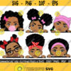 Cute Baby Girls SVG Peekaboo Svg Little Girl SVG Clipart Afro Girl Svg Kids Svg Afro Svg Png Cut File For Cricut Silhouette Machine Design 1