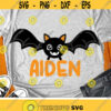 Cute Bat Svg Halloween Svg Boy Bat Svg Dxf Eps Png Spooky Vampire Boys Shirt Design Monogram Svg Kids Cut Files Silhouette Cricut Design 3058 .jpg