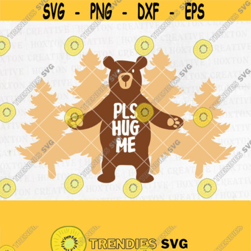 Cute Bear Svg Bear Hug Svg File for Cricut Bear Cut File Cute Bear Clipart Bear Svg File Hug Me Svg Cute Bear VectorDesign 221