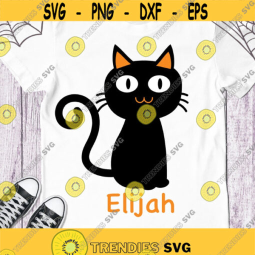 Cute Black Cat SVG Halloween SVG Halloween kids svg Baby Halloween SVG