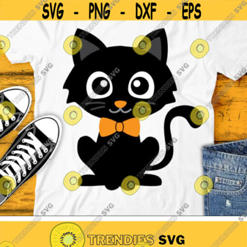 Cute Black Cat Svg Halloween Svg Boy Cat Svg Dxf Eps Png Fall Svg Spooky Clip Art Boys Monogram Svg Kids Cut Files Silhouette Cricut Design 2057 .jpg