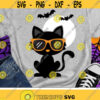 Cute Black Cat Svg Halloween Svg Cool Cat Svg Dxf Eps Png Boys Cut Files Boy Shirt Design Kids Svg Fall Clipart Silhouette Cricut Design 2442 .jpg
