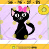 Cute Black Cat Svg Kawaii Cat Svg Halloween Cat Svg Halloween Clip Art Svg eps dxf png Design 1045 .jpg