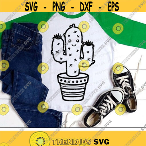 Cute Cactus Svg Cactus Outline Svg Funny Cactus Svg Dxf Eps Png Kids Shirt Design Baby Cut Files Cacti Clipart Silhouette Cricut Design 2476 .jpg