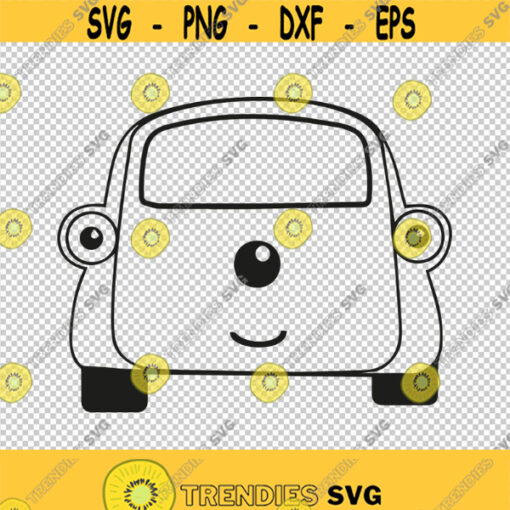 Cute Car Bus Face Front Side SVG PNG EPS File For Cricut Silhouette Cut Files Vector Digital File