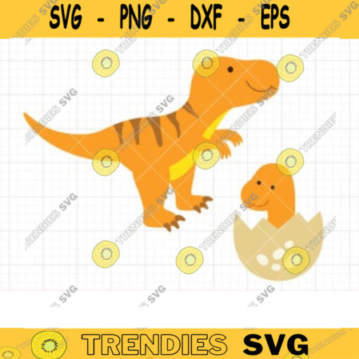 Cute Dinosaur t rex SVG Files for Cricut or Silhouette T Rex Tyrannosaurus rex Baby Dinosaur Egg svg DXF Cut File Clipart copy