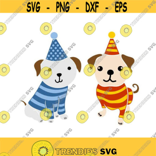 Cute Dog Birthday Cuttable Design SVG PNG DXF eps Designs Cameo File Silhouette Design 2046