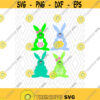 Cute Easter Bunny Monogram Cuttable Design in SVG DXF PNG Ai Pdf Eps Design 28