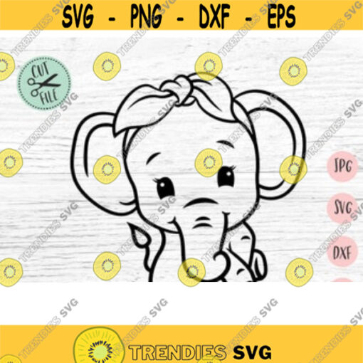 Cute Elephant Svg Elephant Outline Svg Baby Elephant SvgElephant Clipart Cute Elephant Svg Elephant Png Elephant Cut File