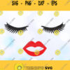 Cute Face SVG Lip Face Eyelashes SVGcut shirt design KissFace Cricut filesWomen svg SilhouetteSexy face svg clipart iron on vinyldxf