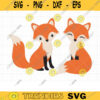 Cute Fox SVG DXF Cuttable Sitting Fox Couple Boy and Girl Fox svg dxf Cut File for Cricut Commercial Use copy
