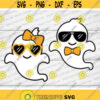 Cute Ghosts Svg Halloween Svg Cool Ghost with Sunglasses Svg Boy and Girl Svg Boo Svg Dxf Eps Png Kids Cut Files Silhouette Cricut Design 168 .jpg