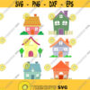 Cute Home House Cuttable Design SVG PNG DXF eps Designs Cameo File Silhouette Design 1750