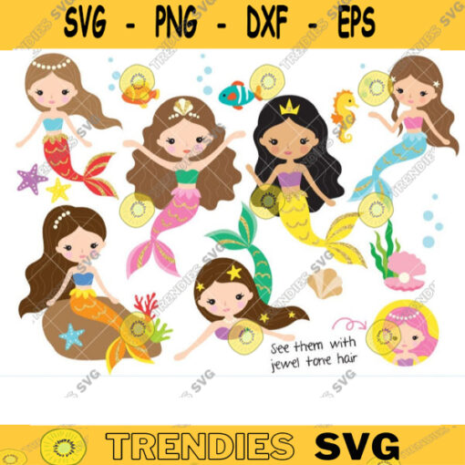 Cute Mermaid Clipart Mermaid Princess Clip Art Mermaid Digital Sticker Gold Mermaid Clipart Little Mermaid Clipart Mermaid Party Clipart copy