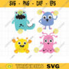 Cute Monster SVG DXF Little Monster Files for Cricut or Silhouette Funny Silly Monster svg dxf Cut File Clipart Clip Art copy