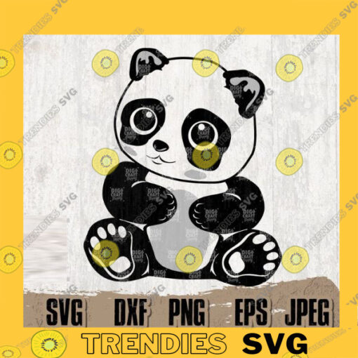 Cute Panda svg 3 Panda Digital Download Panda Cipart Panda Cutfile Panda Cutting File Cute Panda png Panda Shirt svg Cute Animal svg copy