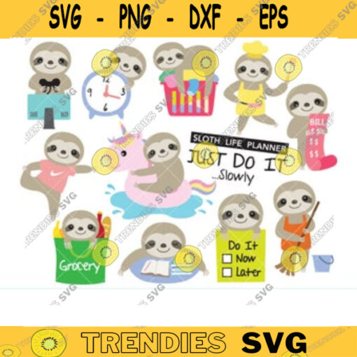 Cute Sloth Planner Clipart Sloth To Do Clip Art Sloth Daily Life Schedule Clipart Sloth Chores Schedule Cute Life Task Planner Clipart copy