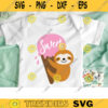 Cute Sloth SVG DXF Summer Sloth with Ice Cream Icecream svg dxf Cut Files for Cricut and Silhouette Commercial Use copy
