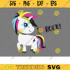 Cute Unicorn SVG DXF You Rock svg Files for Cricut or Silhouette Punk Rocker Funny Unicorn svg dxf Cut File copy