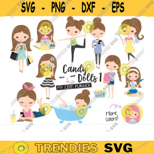 Cute Women Clipart Girl Clip Art Girl Clipart Digital Planner Sticker Girl Digital Sticker Girl Life Clipart Laundry Clipart Study Clipart copy