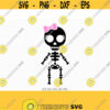 Cute girl skeleton SVG halloween skeleton svg Halloween Svg CriCut Files svg jpg png dxf Silhouette cameo Design 326