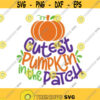 Cutest Pumpkin In The Patch svg Baby Halloween svg Kids Halloween Shirt svg file Cute Halloween Cut File Boy or Girl Fall Shirt svg Design 997