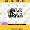 Cutest little gremlin in the graveyard. Cute halloween. Funny halloween. Kids. Women. Halloween. Digital download. Design 968