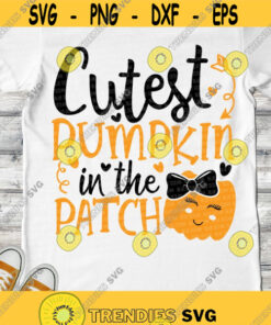 Cutest pumpkin in the patch SVG, Little Pumpkin cut file, Fall Autumn SVG, Thanksgiving girl shirt