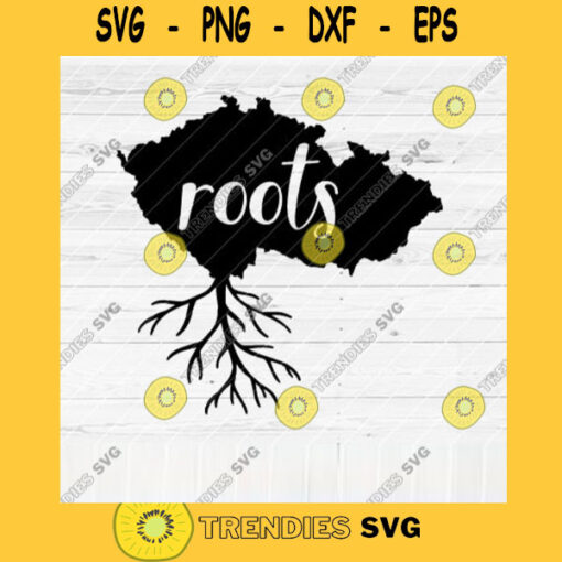 Czech Republic Roots SVG Home Native Map Vector SVG Design for Cutting Machine Cut Files for Cricut Silhouette Png Pdf Eps Dxf SVG