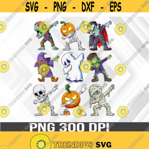 Dabbing Halloween Boys Skeleton Zombie Scary Pumpkin Mummy PNG digital download file Design 355