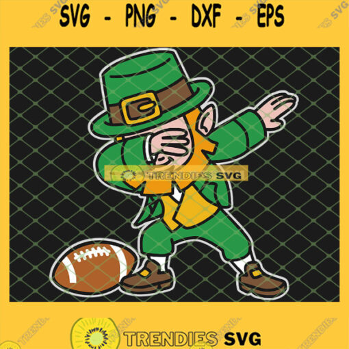 Dabbing Leprechaun St PatrickS Day Ireland Football SVG PNG DXF EPS 1