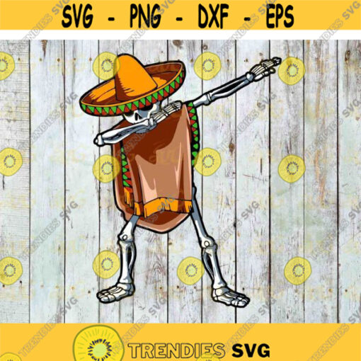 Dabbing Skeleton Cinco svg Cinco Svg Food SvgCricut file clipart svg png eps dxf Design 471 .jpg