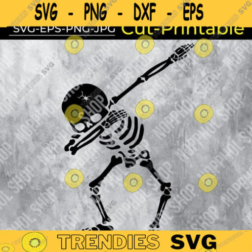 Dabbing Skeleton Halloween SVG Skeleton Dance file to cutfor cricutSkeleton toon Design 223