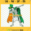 Dabbing Skeleton Irish Shamrock St Patricks Day SVG PNG DXF EPS 1