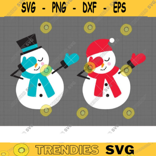 Dabbing Snowman SVG DXF Funny Cute Dabbing Dancing Snowman with Hat and Mitten Winter Holidays Christmas Snowman svg dxf Cut Files copy